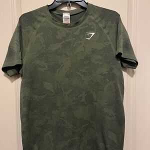 Gymshark Green Camo Workout Shirt